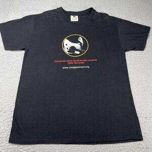 Vintage Winterland Shirt Mens Large Black Neil Young Solo Bridge School Tee 90s